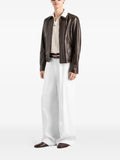 Dolce & Gabbana intarsia leather jacket