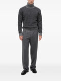 HUGO relaxed-fit turtleneck sweater with herringbone knit